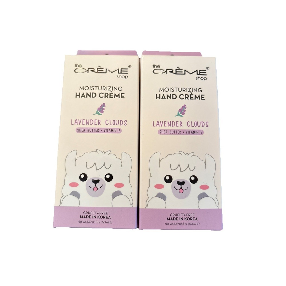 LoThe Creme' Shop Moisturizing Hand Creme Lavender Clouds X2 NEW BOX + SEALED WN